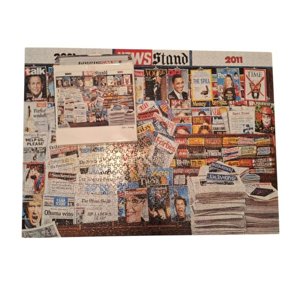Ken Keeley 2001 2011 Jigsaw Puzzle News Stand Trump Obama Bush Politics‎ Events